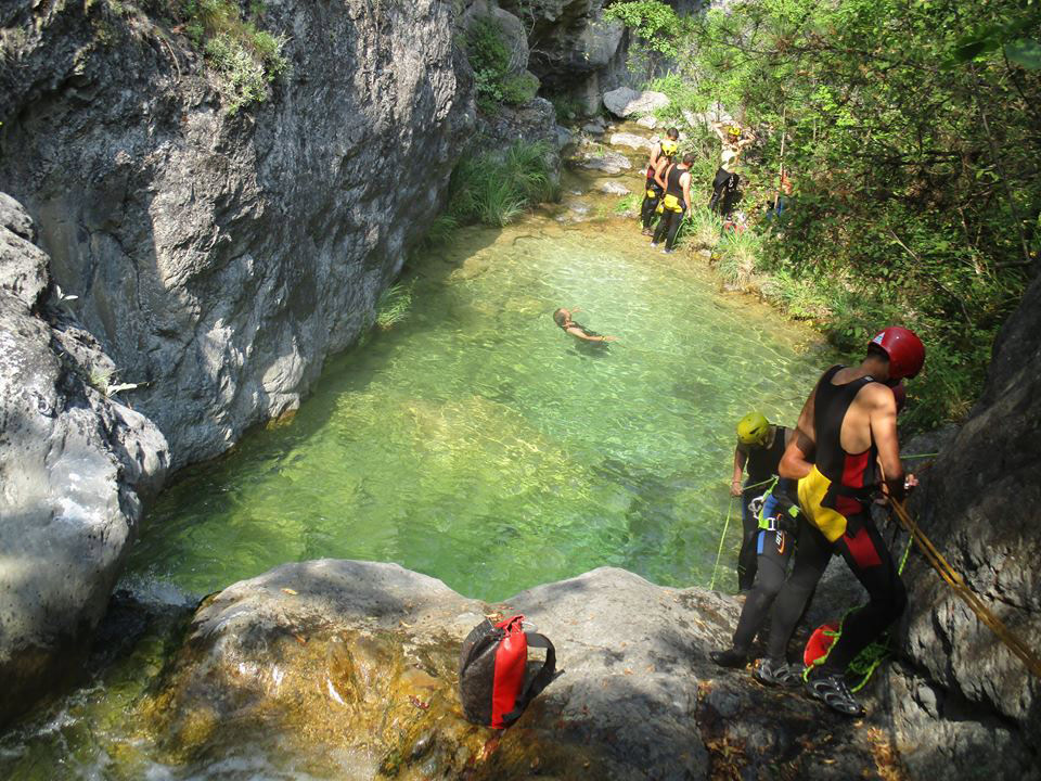 Canyoning / Canyon descent in Greece